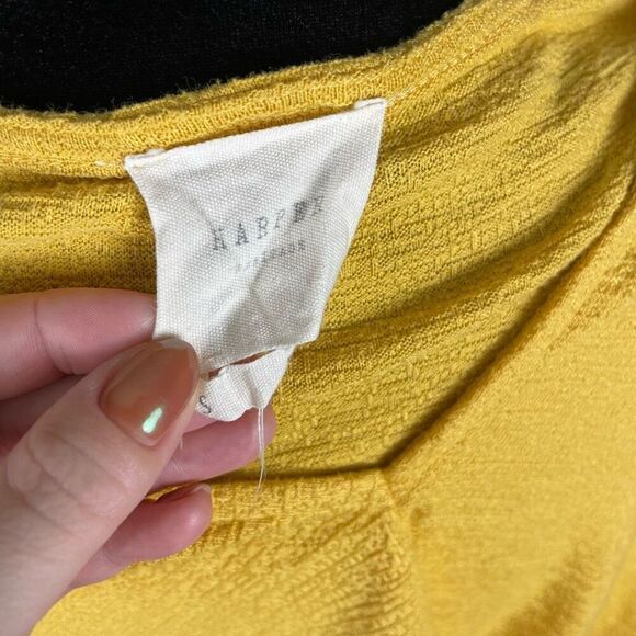 Harper Heritage Yellow Textured Twist Front Crop Top - Women’s S - Picture 5 of 7